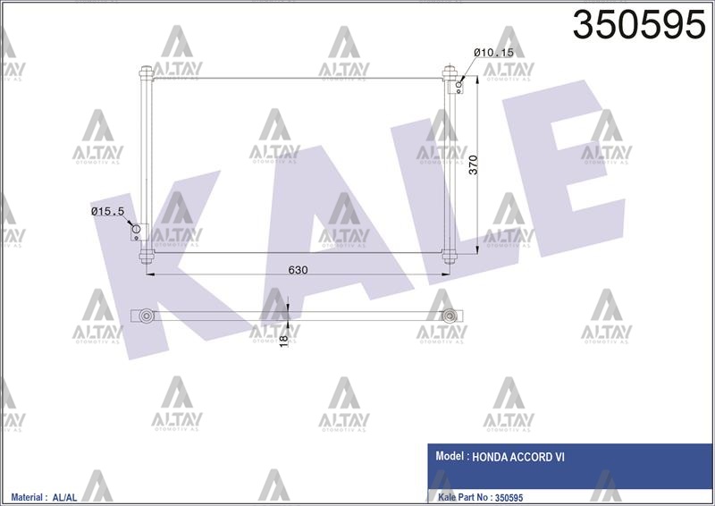 Honda Accord Klima Radyatörü 1998-2002 (1998-2002) OEM 80100-S84-A00 Honda Accord Klima Radyatörü 1998-2002 (1998-2002) OEM 80100-S84-A00